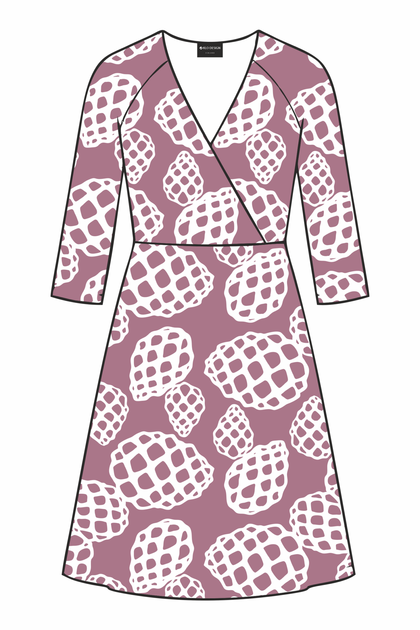 UUTUUS! Iines-mekko, Käpy-kuosi, rosa - Image 2